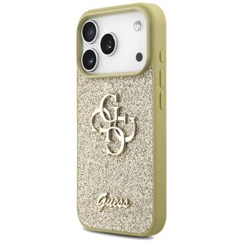 Guess Fixed Glitter Big 4G case Защитный чехол для iPhone 17 Pro / золотой (GUHCP17LHG4SGD)