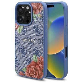 Guess GUHMP16XP4ROPEMCB Hardcase 4G Flowers Print MagSafe Защитный чехол для iPhone 16 Pro Max 6.9