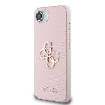 Guess PU Grained 4G Metal Logo Case Чехол для Apple iPhone 16e (GUHCPSE4PGT4MBP)