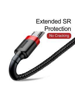 Baseus Cafule USB к microUSB Кабель 2.4A 1m / красно-чёрный (CAMKLF-B91)