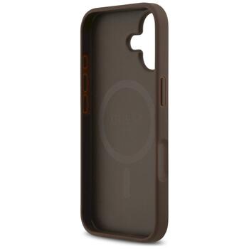 Case Guess 4G Circle Classic Logo MagSafe Защитный чехол для iPhone 17 / коричневый (GUHMP17SP4PGRSGW)