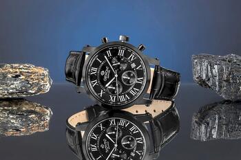 Giewont Vīriešu pulkstenis Chronograph Sapphire / melns (GW6260-A3)