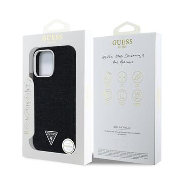 Guess Denim Triangle Logo MagSafe Case Aizsargapvalks priekš Apple iPhone 16 Pro (GUHMP16LRJFWTLK)
