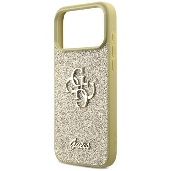 Guess Fixed Glitter Big 4G case Aizsargapvalks priekš iPhone 17 Pro Max / zelta (GUHCP17XHG4SGD)