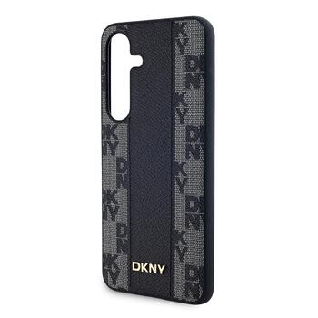 DKNY PU Leather Checkered Pattern MagSafe Case Защитный чехол для Samsung Galaxy S24 / чёрный (DKHMS24SPCPVSLK)