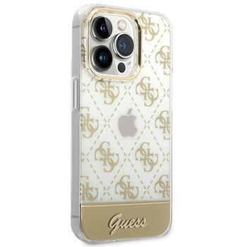 Guess GUHCP14LHG4MHG Hardcase 4G Pattern Script Aizsargapvalks priekš iPhone 14 Pro 6,1