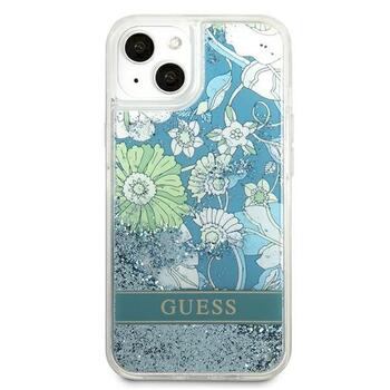 Guess GUHCP13SLFLSN Hardcase Flower Liquid Glitter Защитный чехол для iPhone 13 mini 5,4