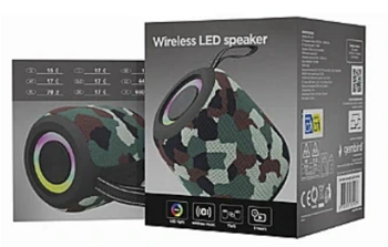 Gembird SPK-BT-LED-05-CM Bluetooth Портативная колонка Камуфляж (SPK-BT-LED-05-CM)