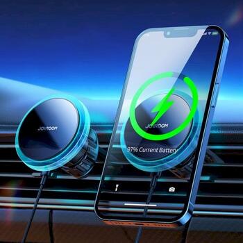 Joyroom JR-ZS291 Car Mount Wireless Charger MagSafe Air Outlet Version Magnētiskais automašīnas turētājs 15W / melns (JR-ZS291)