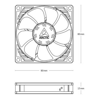 Arctic P8 Slim PWM PST Вентилятор 4-pin / 80mm (ACFAN00295A)