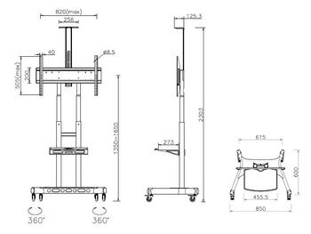 Multibrackets MB-4627 TV stends 180cm (MB-4627)