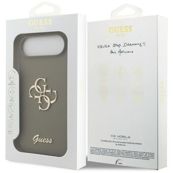 Guess Silicone Big 4G Script Case Защитный чехол для iPhone 17 Air / коричневый (GUHCP17MSC4GSMW)