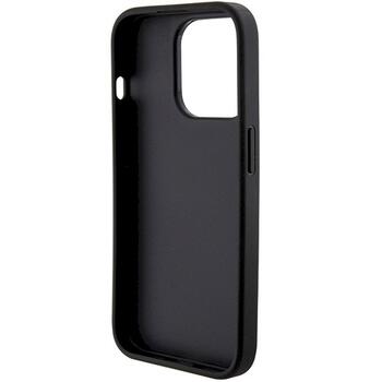 Guess GUHCP15XPGSSADK Grip Stand 4G Saffiano Strass Защитный чехол для iPhone 15 Pro Max 6.7