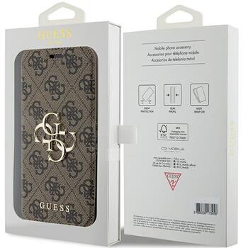 Guess GUBKP15L4GMGBR Book 4G Metal Logo Защитный чехол для iPhone 15 Pro 6.1