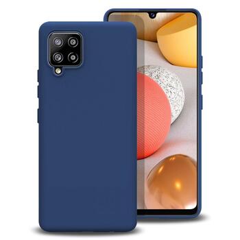 Mocco Liquid Silicone Soft Back Case Силиконовый чехол для Samsung Galaxy A42 5G Cиний (MO-LQ-SA-A42-BL)