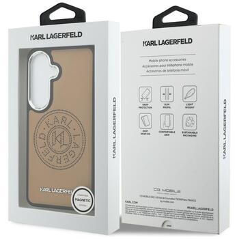 Case Karl Lagerfeld Perforated KL MagSafe Защитный чехол для Samsung Galaxy S26 / коричневый (KLHMS26SPSKRPMW)