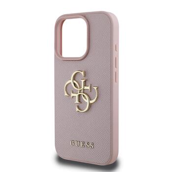 Guess PU Grained 4G Metal Logo Чехол для Apple iPhone 16 Pro (GUHCP16LPGT4MBP)