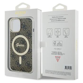 Guess GUHMP15MH4STW Hardcase IML 4G MagSafe Aizsargapvalks priekš iPhone 15 Plus/14 Plus 6.7