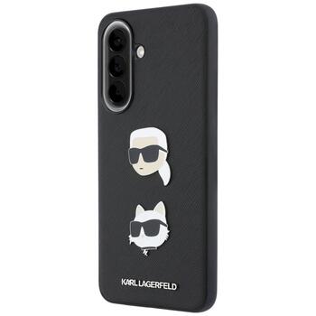Case Karl Lagerfeld w/ Karl&Choupette Heads Pins&Logo Защитный чехол для Samsung Galaxy A37 5G / чёрный (KLHCSA37PSFDHPOK)