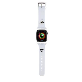 Karl Lagerfeld Karl and Choupette Head NFT Ремешек для часов для Apple Watch 42/44/45/46/49 / белый (KLAWLSLKCNH)