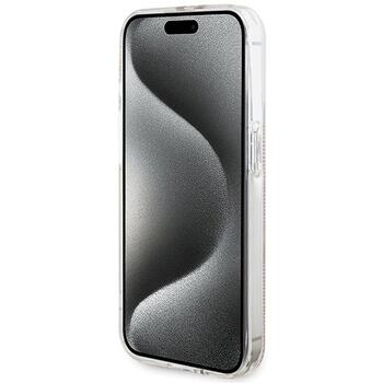 Guess GUHCP15LH4PSEGP Hardcase IML 4G Gold Stripe Aizsargapvalks priekš iPhone 15 Pro 6.1