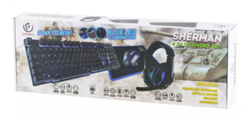 Rebeltec SHERMAN Tastatūra / Pele / Austiņas / komplekts (RBLKLA00035)