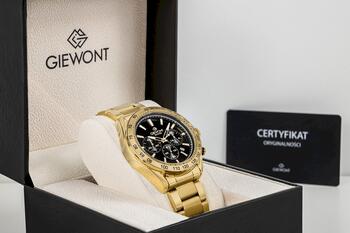 Giewont Chronograph Sapphire Vīriešu pulkstenis / zeltains/melns (GW9580-B4)