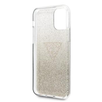 Guess GUHCN65SGTLGO Hardcase Glitter Triangle Aizsargapvalks priekš iPhone 11 Pro Max / zelta (GUHCN65SGTLGO)