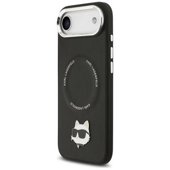 Karl Lagerfeld Choupette Pin MagSafe Case Aizsargapvalks priekš iPhone Air / melns (KLHMP17MPSMLRCHK)
