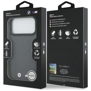 BMW M Quilted Logo MagSafe Case Защитный Чехол для Apple iPhone 17 Pro Max (BMHMP17X25PSECHA)