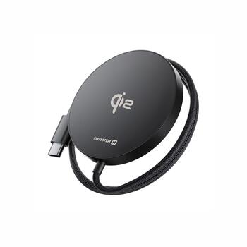Swissten MagPuck Qi2 Беспроводное зарядное устройство 1.5m (совместимо с MagSafe) (22055560)