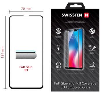 Swissten Ultra Durable Full glue / Full Face Tempered Glass Защитное стекло Apple iPhone 14 Pro Max Черное (64701911)