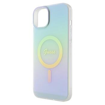 Guess IML Iridescent MagSafe Back Case Защитный Чехол для Apple iPhone 15 Plus (GUHMP15MHITSQ)
