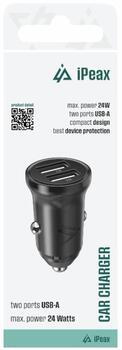 IPeax CL-02 Автомобильная зарядка 2x USB 4.8A (90010122)