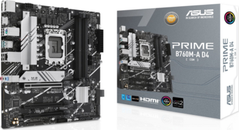 Asus Prime B760M-A D4-CSM Mātesplate Intel B760 / LGA 1700 / Micro-ATX (90MB1D00-M0EAYC)