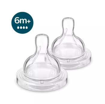 Philips Avent SCY764/02 Fast Flow 6M+ Силиконовые соски для бутылочек 2 шт. (SCY764/02)