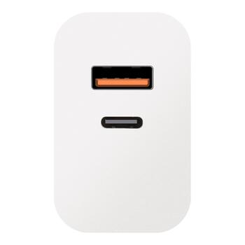 OBAL:ME Wall Charger Зарядное устройство USB-A + USB-C 25W / белый (OM25WCA)