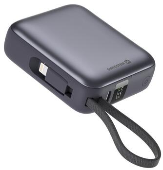 Swissten Power Bank 10000 mAh со встроенными кабелями USB-C и Lightning (22013939)