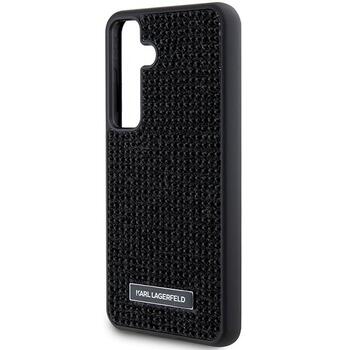 Karl Lagerfeld KLHCS24MHDSPRK Hardcase Rhinestone Metal Logo Aizsargapvalks priekš S24+ S926 / melns (KLHCS24MHDSPRK)