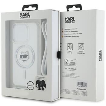 Karl Lagerfeld KLHMP14LHCCHNT Hardcase IML Choupette Head & Cord Magsa Aizsargapvalks priekš iPhone 14 Pro 6.1
