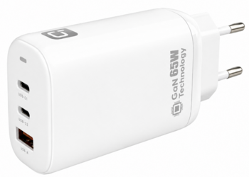 Quik Accessories QG-311 GaN Charger 2x USB-C / USB Tīkla Lādētājs 65W (QG-311)
