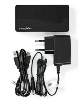 Nedis UHUBU2430BK USB Hub Centrmezgls 4-Porti USB 2.0 (UHUBU2430BK)
