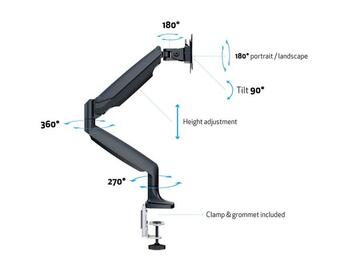Multibrackets MB-3262 Monitora turētājs ar augstuma regulēšanu (MB-3262)