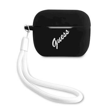 Guess GUACAPLSVSBW AirPods Pro cover Защитный чехол для AirPods Pro Silicone Vintage / чёрный/белый (GUACAPLSVSBW)