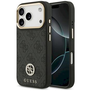 Guess 4G Strass Logo MagSafe Защитный чехол для iPhone 17 Pro / чёрный (GUHMP17LP4GRMDEK)