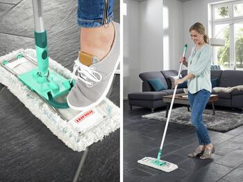 LEIFHEIT Profi Profi micro duo XL Grīdas birste ar alumīnija kātu 42cm (55045)