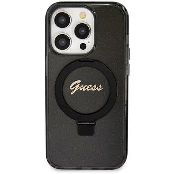 Guess GUHMP14XHRSGSK Hardcase Ring Stand Script Glitter MagSafe Защитный чехол для iPhone 14 Pro Max 6.7