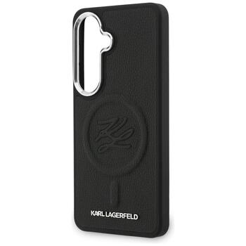 Case Karl Lagerfeld Embossed Ring Initials MagSafe Aizsargapvalks priekš Samsung Galaxy S26 Plus / melns (KLHMS26MPGFKLRDK)