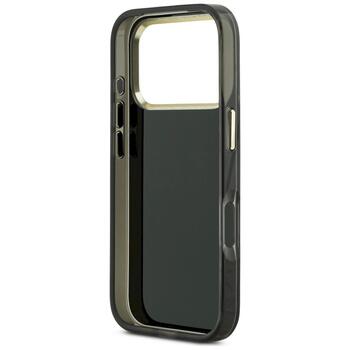 Guess IML 4G Script Metal Case Aizsargapvalks priekš iPhone 17 Pro / melns (GUHCP17L5HC4MLSK)
