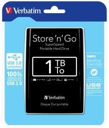 Verbatim Внешний HDD Store & Go 1TB Black (53023)